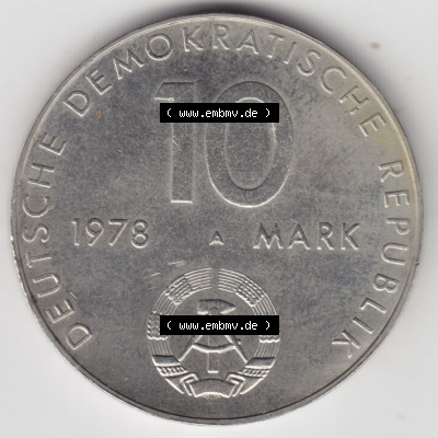 Münzen Deutschland DDR 10 Mark-Sondermünze 1978, 10 Mark, A Gemeinsamer Weltraumflug UDSSR-DDR (2) Sammlung