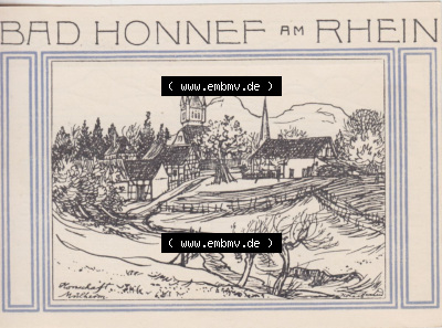 Notgeldscheine aus Bad Honnef 1921, 50 PFennig Konschaft Mühlheim (1) Sammlung