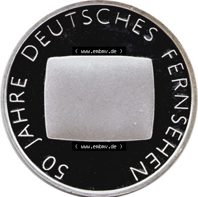 Münzen Euromünzen 2002, Deutschland 10 Euro Sondermünze 2002, 10 Euro 50 Jahre Fernsehen (1) Sammlung