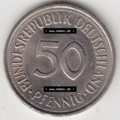 Münzen Deutschland 50 Pfennig der Deutschen Mark 1950-2001, 50 Pfennig 1981 J I. (1) Sammlung