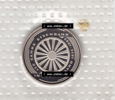 Münzen Deutschland 5 DM-Gedenkmünze 1985, 150 Jahre Deutsche Eisenbahn (2) Sammlung