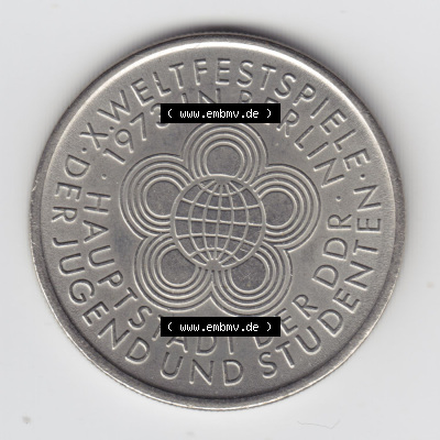 Münzen Deutschland DDR 10 Mark-Sondermünze 1973, 10 Mark Gedenkmünze der DDR, X. Weltfestspiel der Jugend und Studentenen in... Sammlung