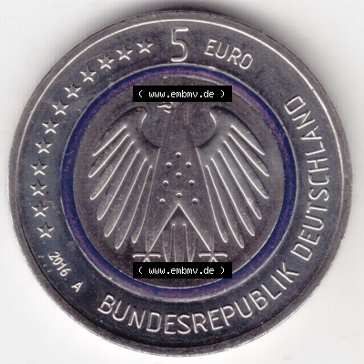 Münzen Deutschland 5 Euro-Sondermünzen 2016, A, Planet Erde. 5 Euro Sondermünzen, gültiges Zahlungsmittel in Deutschland.... Sammlung