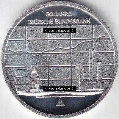 Münzen Euromünzen 2007, Deutschland 10 Euro Sondermünze 2007 (Stück 4), 50 Jahre Deutsche Bank (2) Sammlung