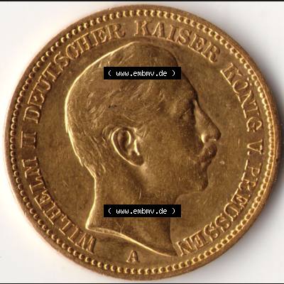 Münzen Deutsches Kaiserreich Goldmünze 1890 (2) Sammlung