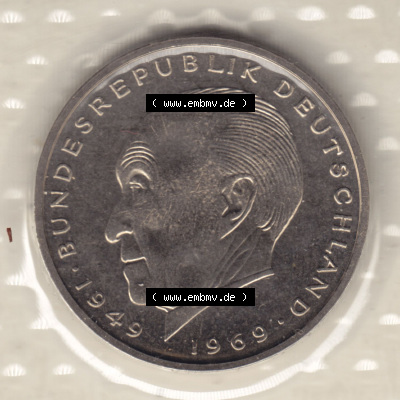 Münzen Deutschland Münzsätze Deutsche Mark Stempelglanz 1976, 2 Mark Konrad Adenauer (1) Sammlung