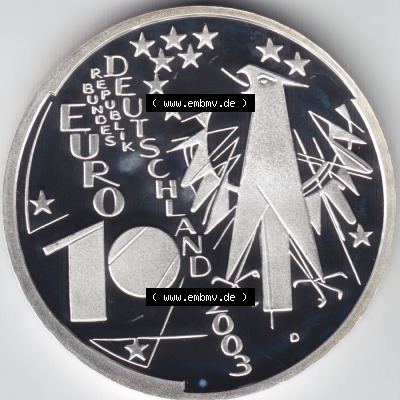 Münzen Euromünzen 2003, Deutschland 10 Euro Sondermünze 2003, 10 Euro Museum München (1) Sammlung
