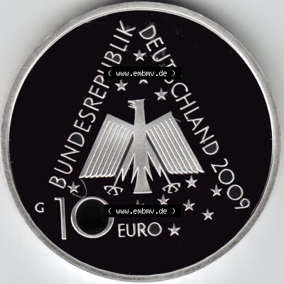 Münzen Euromünzen 2009, Deutschland 10 Euro Sondermünze 2009 (Stück 5), Jugendherbergen (1) Sammlung