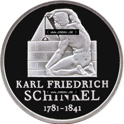 Münzen Euromünzen 2006, Deutschland 10 Euro Sondermünze 2006, 10 Euro Karl Friedrich von Schinkel (1) Sammlung