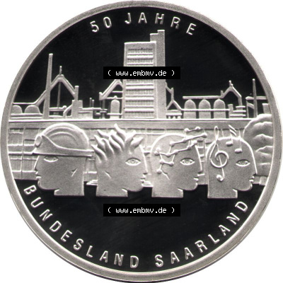 Münzen Euromünzen 2007, Deutschland 10 Euro Sondermünze 2007 (Stück 1), 50 Jahre Saarland (2) Sammlung