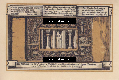 Notgeldscheine aus Gernrode 1921, 75 Pfennig 3 (2) Sammlung