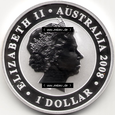 Münzen Australien Silbermünze 2008 (1) Sammlung