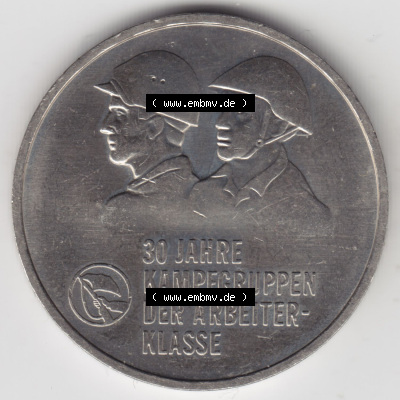 Münzen Deutschland DDR 10 Mark-Sondermünze 1983, 10 Mark, A 30 Jahre Kampftruppen der Arbeiterklasse (1) Sammlung
