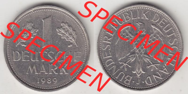 Münzen Deutschland 1950-2001, 1 Deutsche Mark 1989 J (4) Sammlung