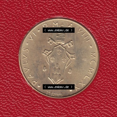 Münzen Vatikan Eurovorläufer, Umlaufmünze vor Euroeinführung 1970-1977, 20 Lira, 20 Lire (2) Sammlung