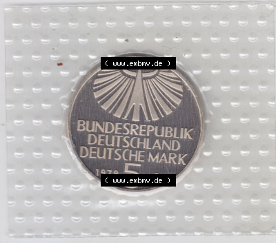 Münzen Deutschland 5 DM-Gedenkmünze 1979, Otto Hahn (1) Sammlung
