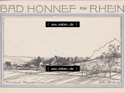Notgeldscheine aus Bad Honnef 1921, 50 Pfennig Honnef Rommersdorf (1) Sammlung