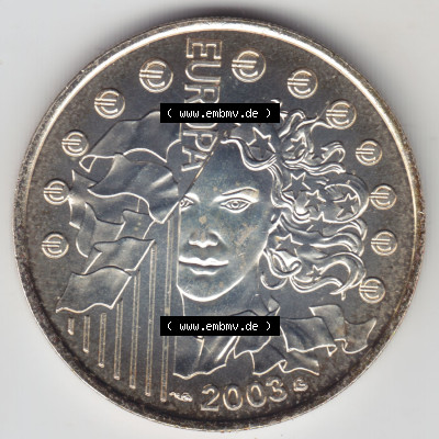 Münzen Frankreich Silbermünze 2003 (07) Sammlung