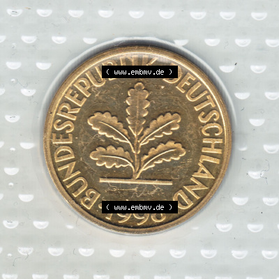 Münzen Deutschland Münzsätze Deutsche Mark Stempelglanz 1998, 10 Pfennig (2) Sammlung