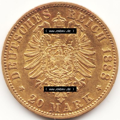 Münzen Deutsches Kaiserreich Goldmünze 1888 (1) Sammlung