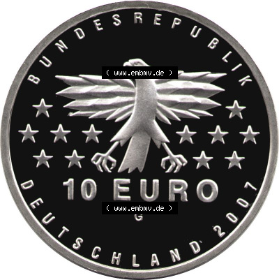 Münzen Euromünzen 2007, Deutschland 10 Euro Sondermünze 2007 (Stück 1), 50 Jahre Saarland (1) Sammlung