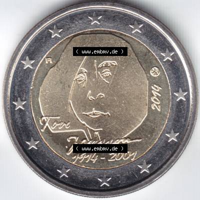 Münzen Euromünzen 2 Euro 2014, Finnland 2 Euro Gedenkmünze (1) Sammlung