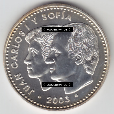 Münzen Spanien Silbermünze 2003 (1) Sammlung