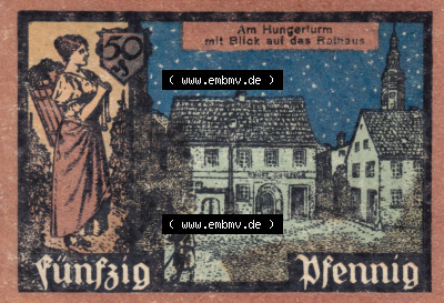 Notgeldscheine aus Grünberg 1921, 50 Pfennig 5 (2) Sammlung