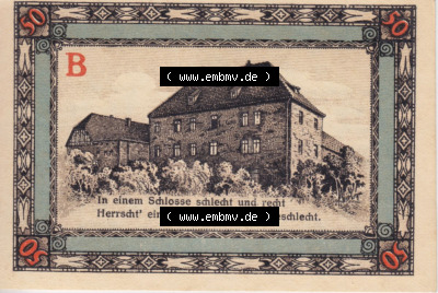 Notgeldscheine aus Apolda 1921, Stadtansichten 50 Pfennig B (2) Sammlung