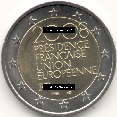 Münzen Euromünzen 2 Euro 2008, Frankreich 2 Euro Gedenkmünze (1) Sammlung