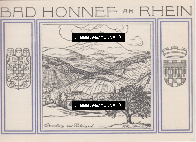 Notgeldscheine aus Bad Honnef 1921, 99 Pfennig Lowenburg zur Ritterzeit (1) Sammlung
