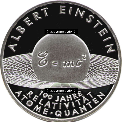Münzen Euromünzen 2005, Deutschland 10 Euro Sondermünze 2005, 10 Euro Albert Einstein (1) Sammlung