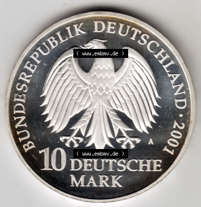 Münzen Deutsche Mark Silbermünze 2001 (1) Sammlung