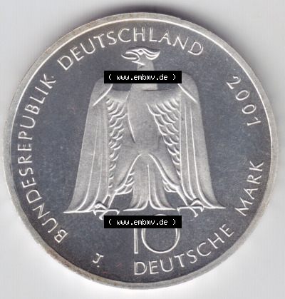 Münzen Deutsche Mark Silbermünze 2001 (5) Sammlung