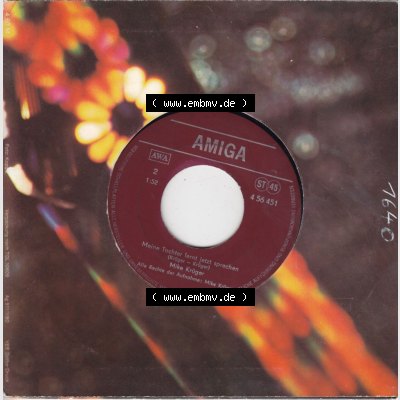 Amiga Schallplatten: Amiga 1980, Mike Krüger mit Der Nippel und Meine Tochter Lernt Jetzt Sprechen. Rückseite der Schallplatte aus privater Sammlung, verwalte deine Schallplatten-Sammlung... Sammlung