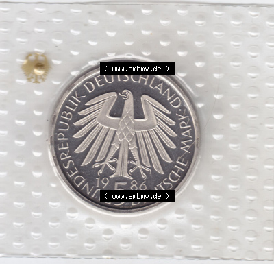 Münzen Deutschland 5 DM-Gedenkmünze 1986, Universität Heidelberg (1) Sammlung