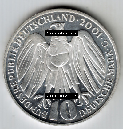 Münzen Deutsche Mark Silbermünze 2001 (3) Sammlung