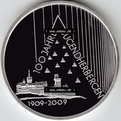 Münzen Euromünzen 2009, Deutschland 10 Euro Sondermünze 2009 (Stück 5), Jugendherbergen (2) Sammlung