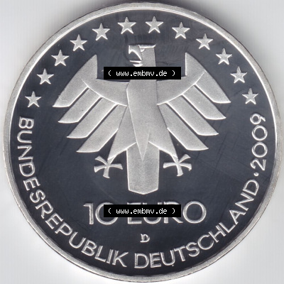 Münzen Euromünzen 2009, Deutschland 10 Euro Sondermünze 2009 (Stück 3), Luftfahrtausstellung (1) Sammlung