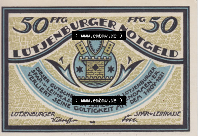 Notgeldscheine aus Lütjenburg 1921, 50 Pfennig, 4. Die vermeindlichen Dänen (1) Sammlung