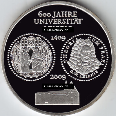 Münzen Euromünzen 2009, Deutschland 10 Euro Sondermünze 2009 (Stück 4), Universität-Leipzig (2) Sammlung