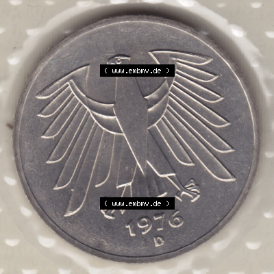 Münzen Deutschland Münzsätze Deutsche Mark Stempelglanz 1976, 5 Mark (2) Sammlung