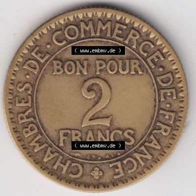 Münzen Frankreich Eurovorläufer, Umlaufmünze vor Euroeinführung 1920-1927, 2 Francs, Franken 1923. Vorderseite einer Münze aus Europa als Digitales Bild... Sammlung
