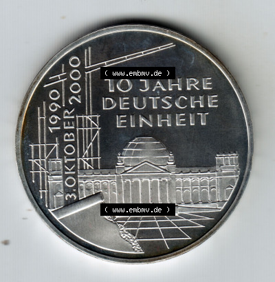 Münzen Deutsche Mark Silbermünze 2000 (4) Sammlung