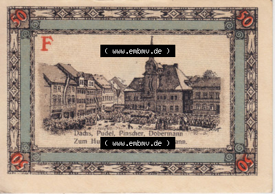 Notgeldscheine aus Apolda 1921, Stadtansichten 50 Pfennig F (2) Sammlung