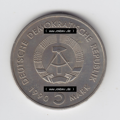 Münzen Deutschland DDR 5 Mark-Sondermünze 1990, 5 Mark 500 Jahre Postwesen (2) Sammlung