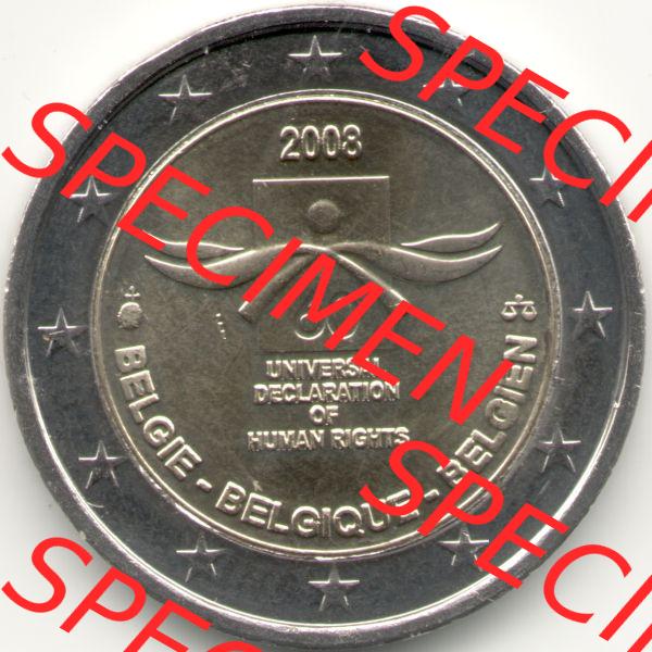 Münzen Euromünzen 2 Euro 2008, Belgien 2 Euro Gedenkmünze (1) Sammlung