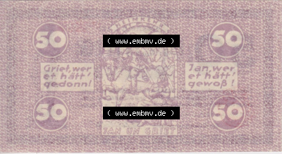 Notgeldscheine aus Köln 1921-1921, F XIV 50 Pfennig (2) Sammlung