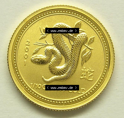 Münzen Australien Goldmünze 2001 (2) Sammlung