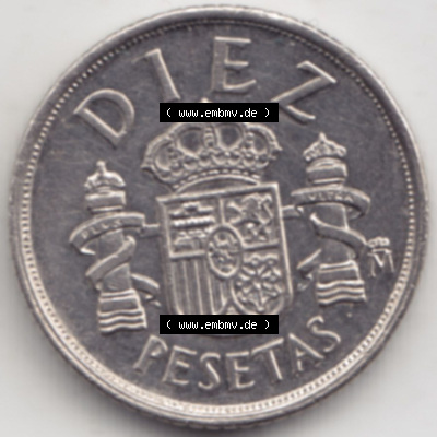 Münzen Spanien Eurovorläufer, Umlaufmünze vor Euroeinführung 1983-1985, 10 Peseten 1985 (1) Sammlung